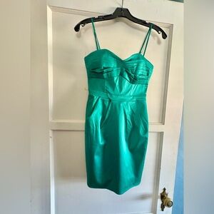 H&M Emerald Green Corset Satin Dress Festive Wicked St. Patrick’s Day